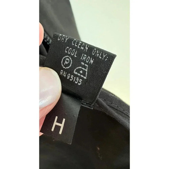 Lafayette 148 New York Black Blazer Career Jacket Size 12 Ruffled Zipper Necklin - Picture 9 of 13